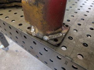 Geschweißte Bruchstelle